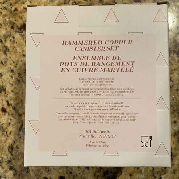 Uncommon James Hammered Copper Canister Set - Sealed in Box - Picture 4 of 4